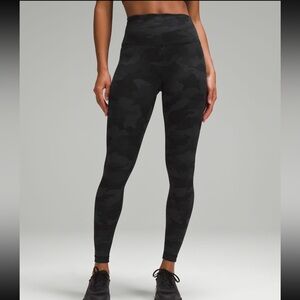 Lululemon Wunder Under High Rise Tight 25” in Camo Deep Coal